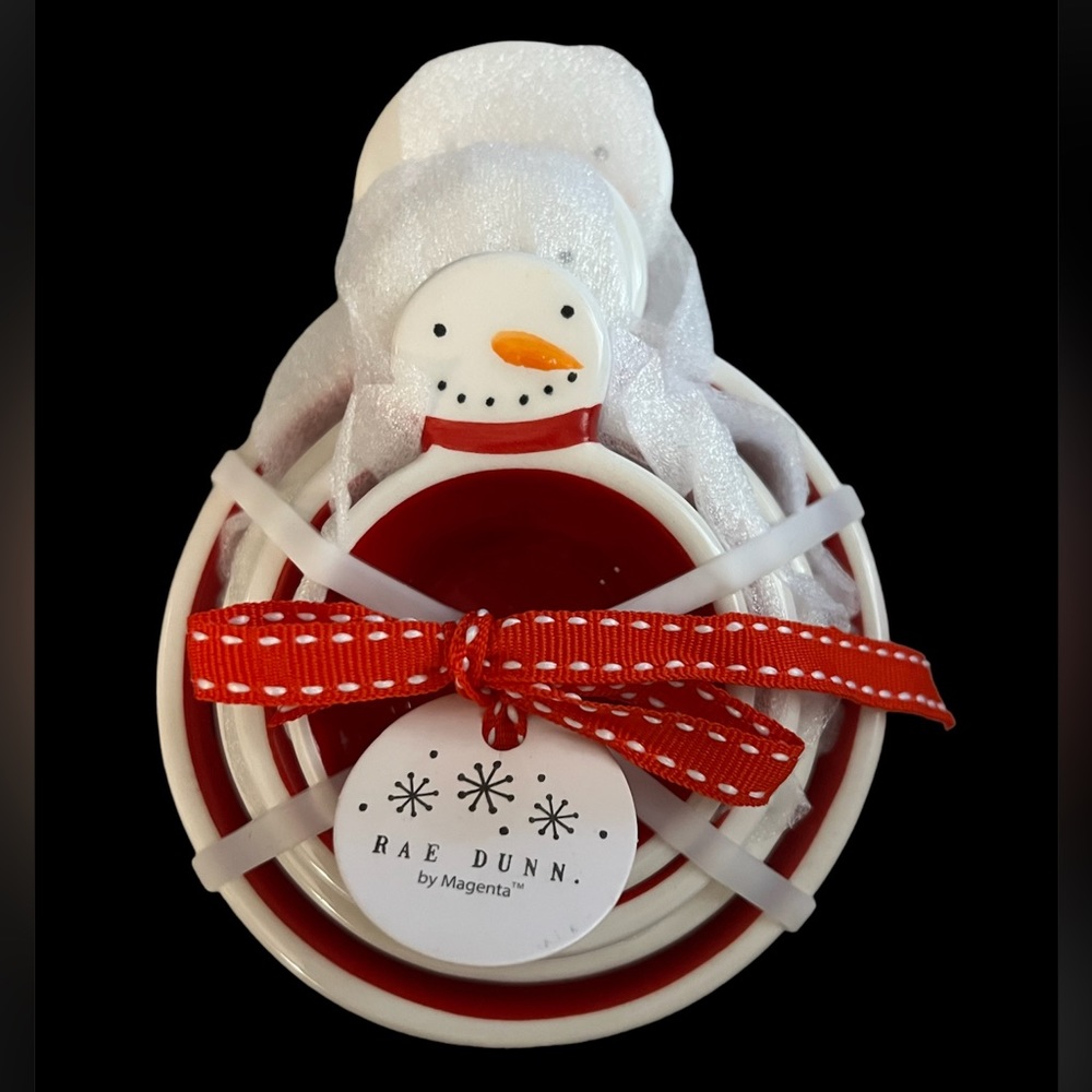 Rae Dunn NWT Snowman measuring cups